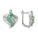 Серебряные серьги с изумрудом