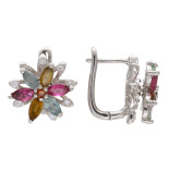 Серебряные серьги с турмалинами