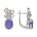 Серебряные серьги с танзанитами