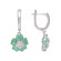 Серебряные серьги с изумрудом