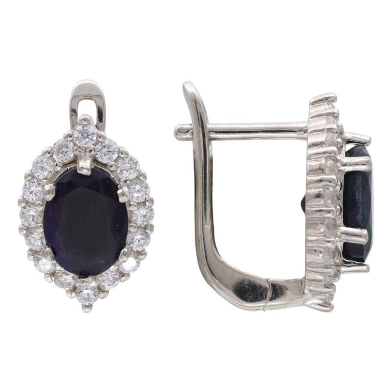 Серьги серебряные с опалом