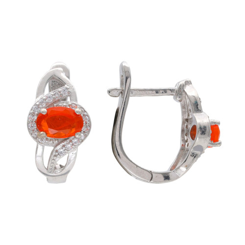 Серебряные серьги с опалом