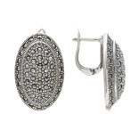 Серьги из серебра с марказитами