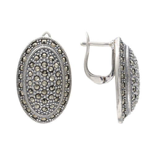 Серьги из серебра с марказитами