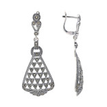 Серебряные серьги с марказитом