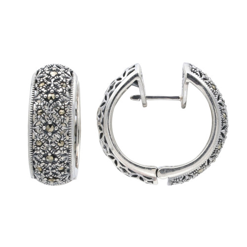 Серьги из серебра с марказитами