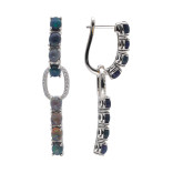 Серебряные серьги с опалами