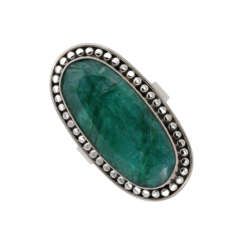 Серебряное кольцо с изумрудом