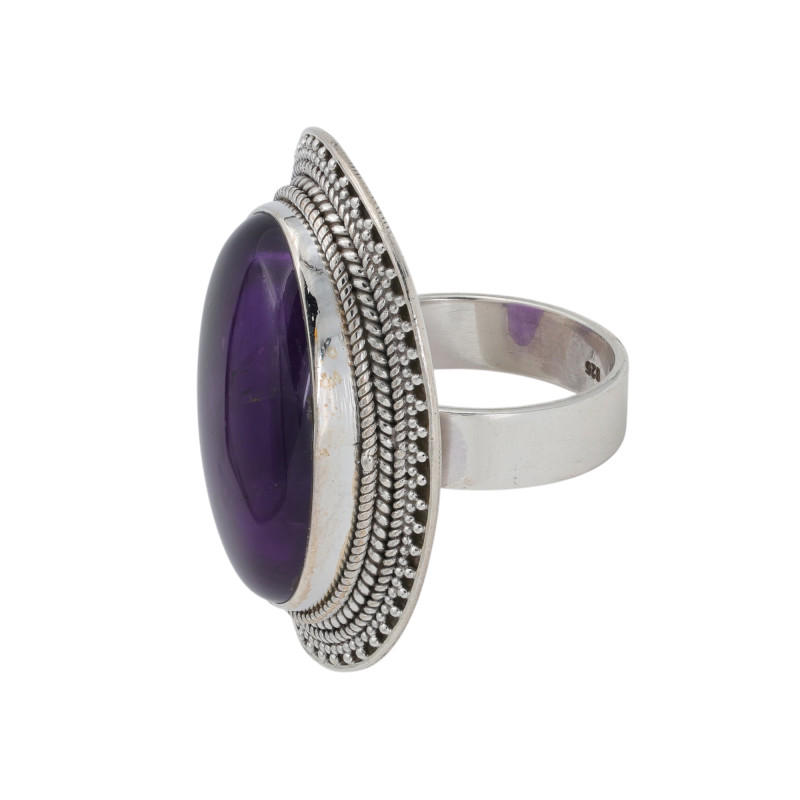 Серебряное кольцо с аметистом