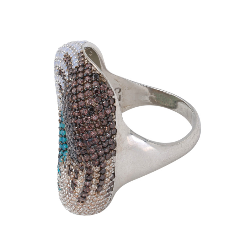 Серебряное кольцо с кубическим цирконием