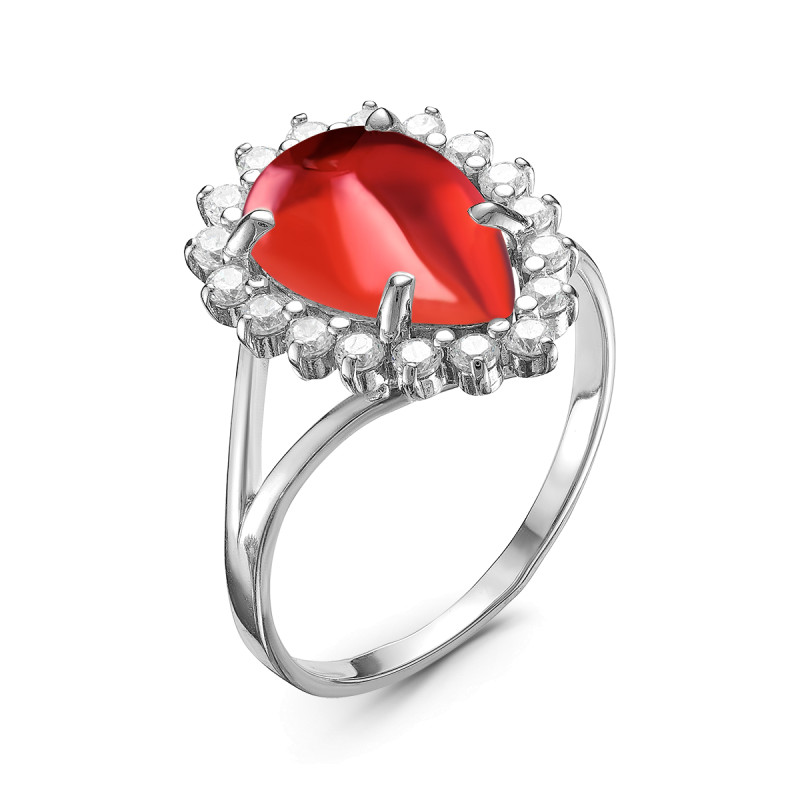 Кольцо с фианитом