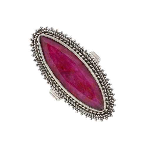 Серебряное кольцо с рубином