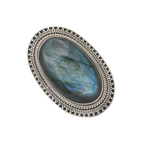 Кольцо из серебра с лабрадоритом