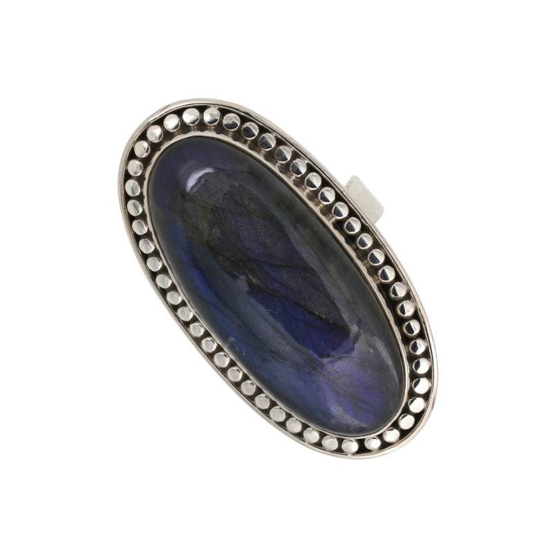 Серебряное кольцо с лабрадоритом