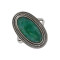 Кольцо из серебра с изумрудом