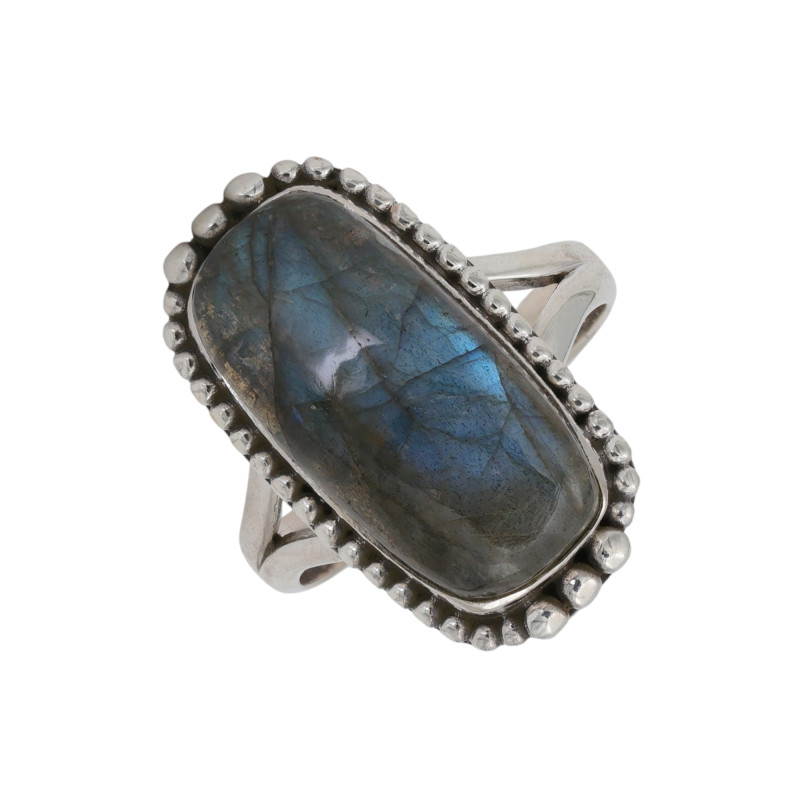 Кольцо из серебра с лабрадоритом