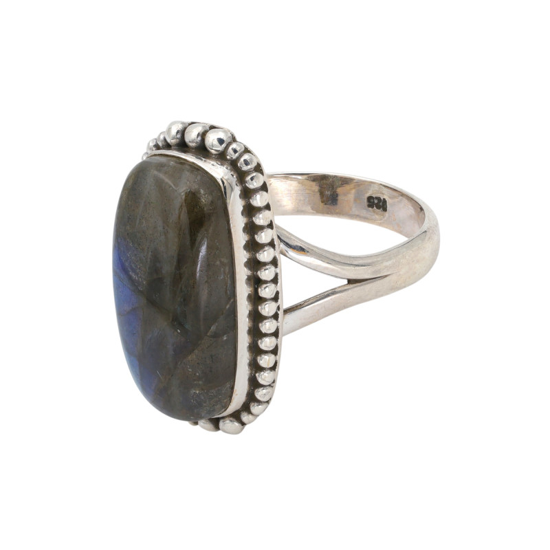 Кольцо из серебра с лабрадоритом