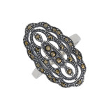 Серебряное кольцо с марказитом