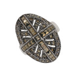 Кольцо из серебра с марказитами