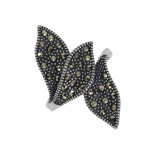 Кольцо из серебра с марказитами