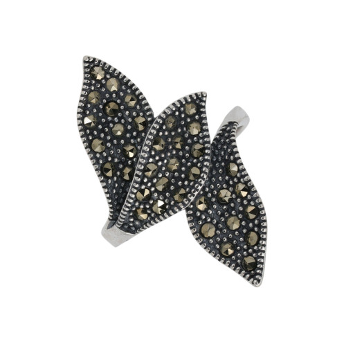 Кольцо из серебра с марказитами