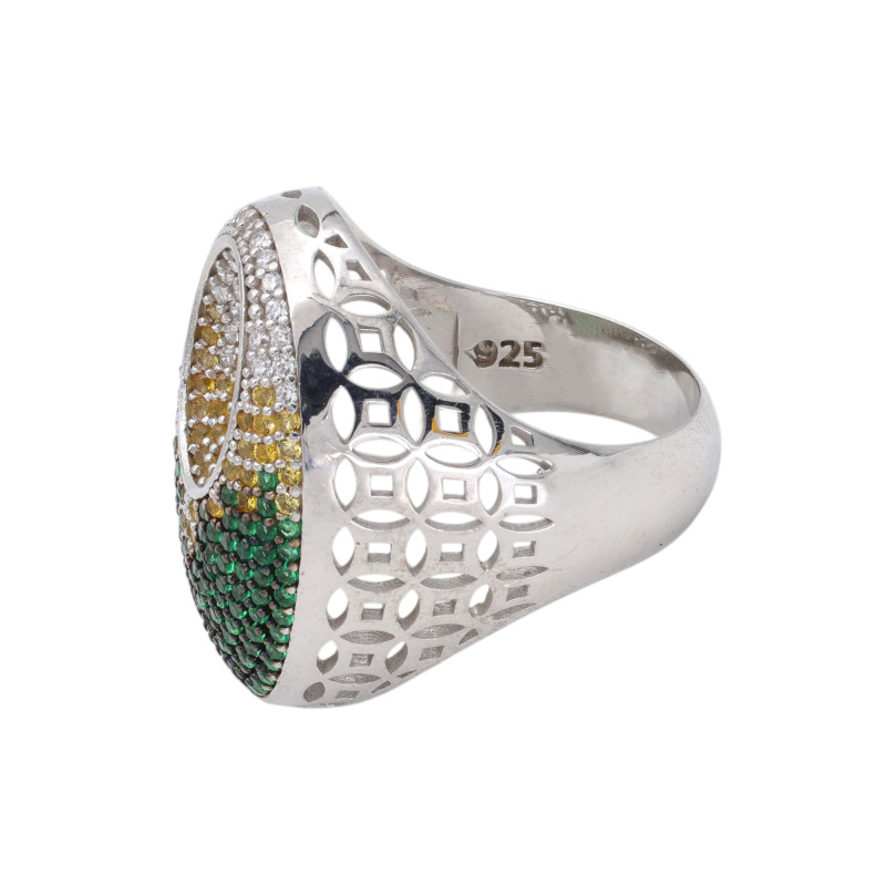 Серебряное кольцо с кубическим цирконием