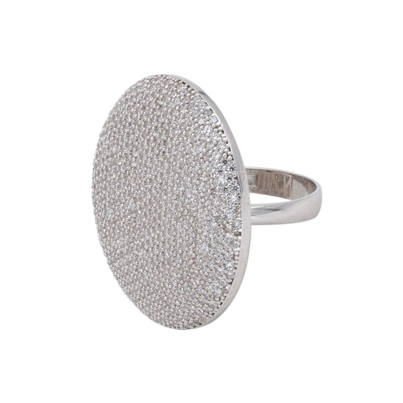 Серебряное кольцо с кубическим цирконием