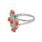 Серебряное кольцо с кораллом