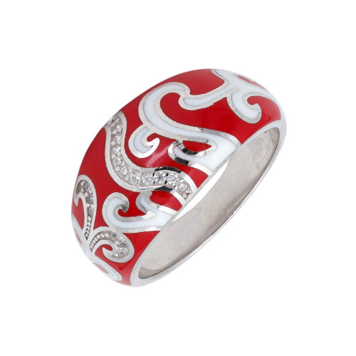 Серебряное кольцо с эмалью