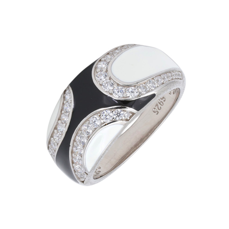 Кольцо из серебра с эмалью