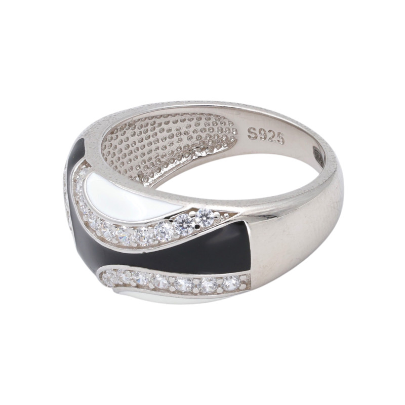 Кольцо из серебра с эмалью