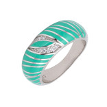 Серебряное кольцо с эмалью