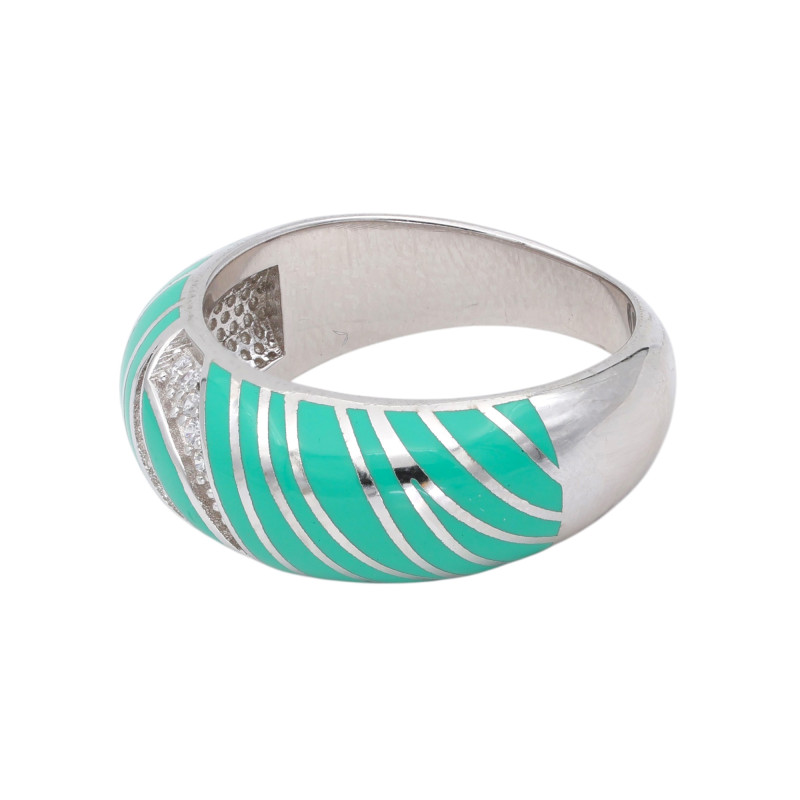 Серебряное кольцо с эмалью