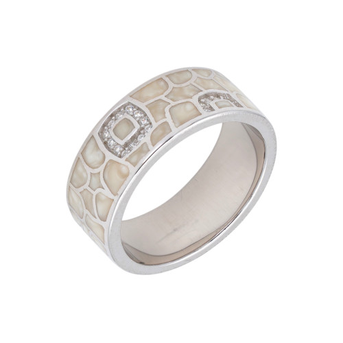 Серебряное кольцо с эмалью