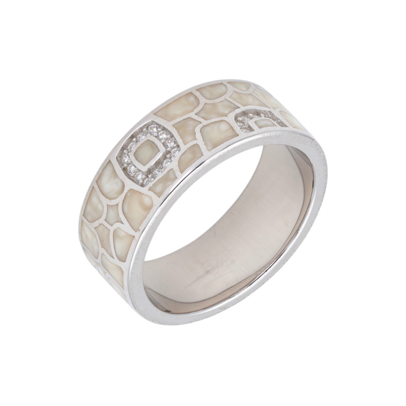 Серебряное кольцо с эмалью