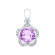 Подвеска с аметистом и фианитами