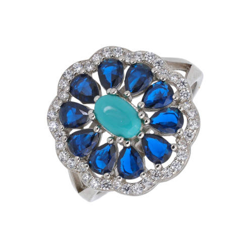 Кольцо из серебра с бирюзой