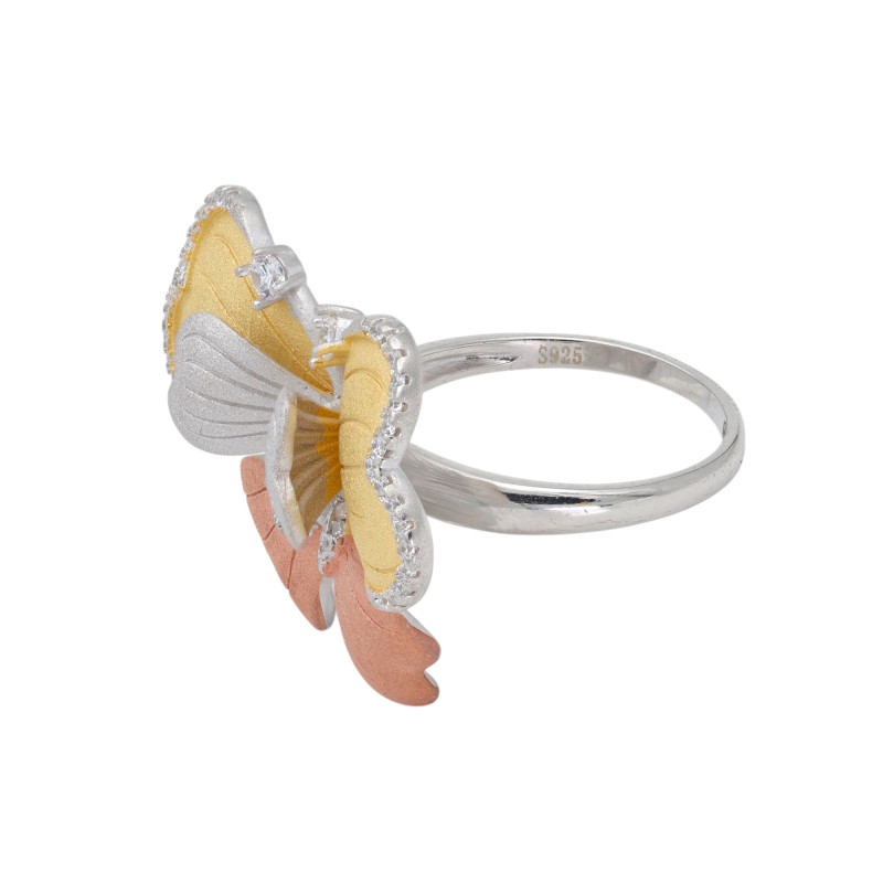 Серебряное кольцо с кубическим цирконием