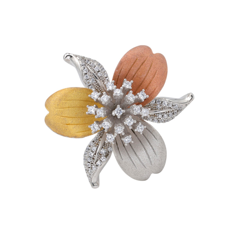 Кольцо из серебра с кубическим цирконием