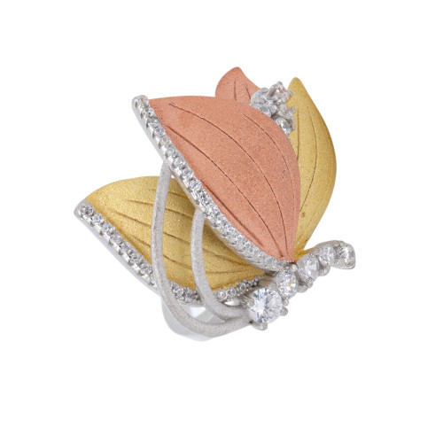 Кольцо серебряное с кубическим цирконием