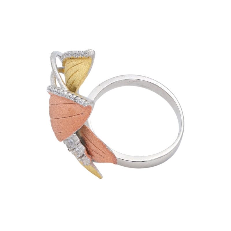 Кольцо серебряное с кубическим цирконием