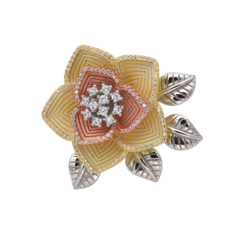 Кольцо из серебря с кубическим цирконием