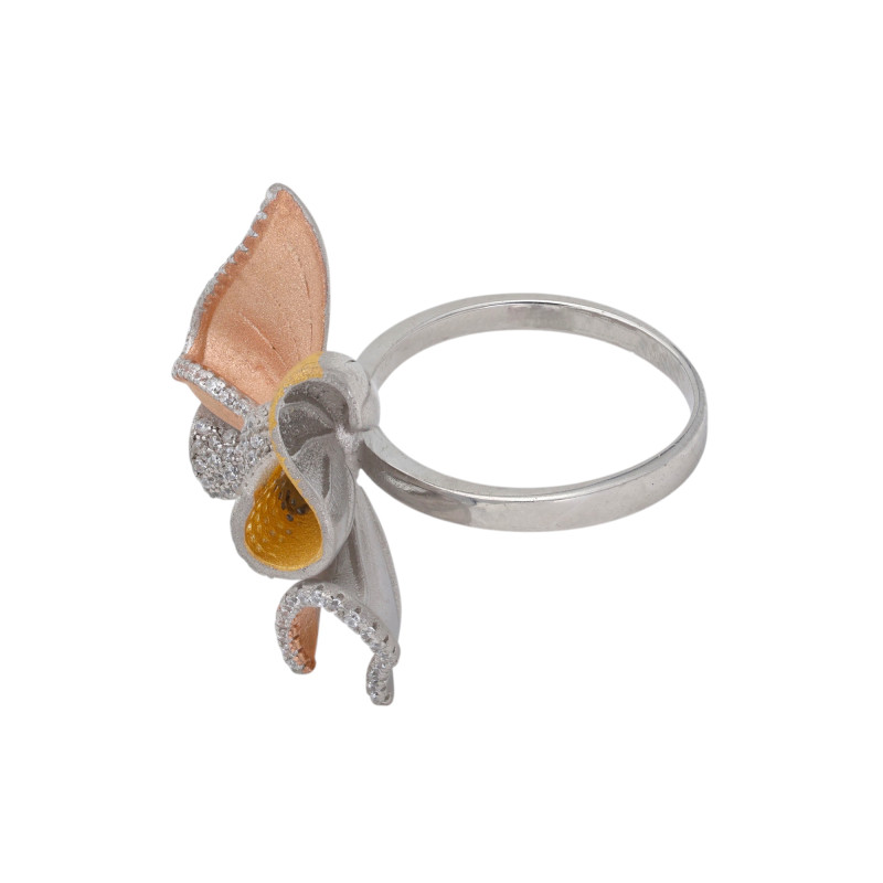 Кольцо серебряное с кубическим цирконием