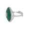 Серебряное кольцо с изумрудами