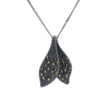 Серебряная подвеска с марказитом