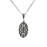 Подвеска из серебра с марказитами