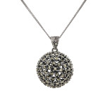 Подвеска из серебра с марказитом