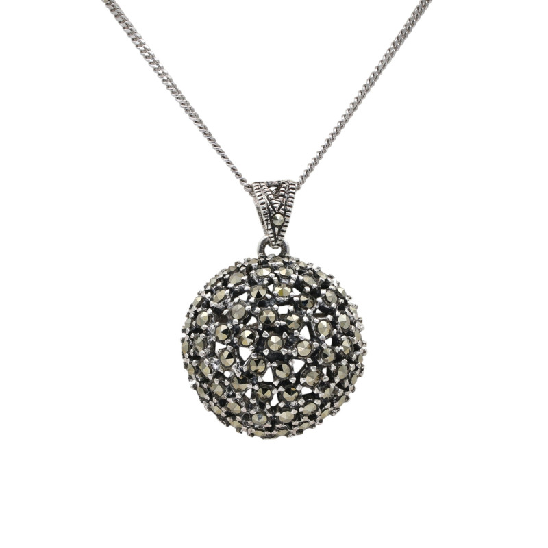 Подвеска из серебра с марказитом