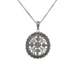 Серебряная подвеска с марказитом