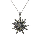 Подвеска из серебра с марказитом